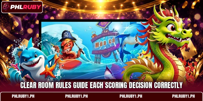Clear room rules guide each scoring decision correctly Clear room rules guide each scoring decision correctly