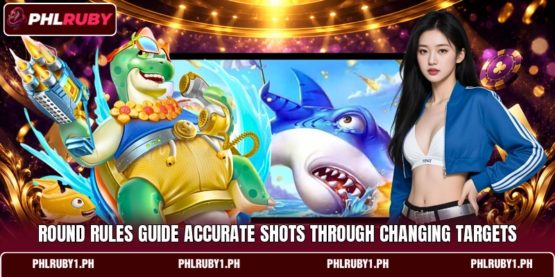 Round rules guide accurate shots through changing targets